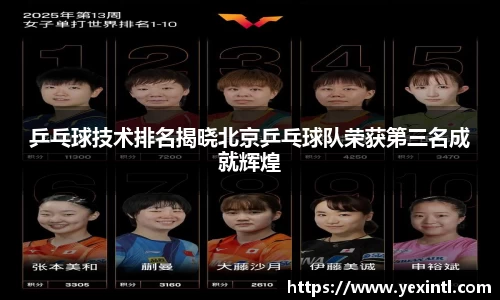 乒乓球技术排名揭晓北京乒乓球队荣获第三名成就辉煌